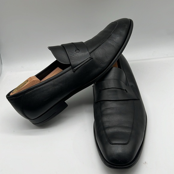 Ermenegildo Zegna authentic black  leather penny loafers 12 EU  13 US main image 7